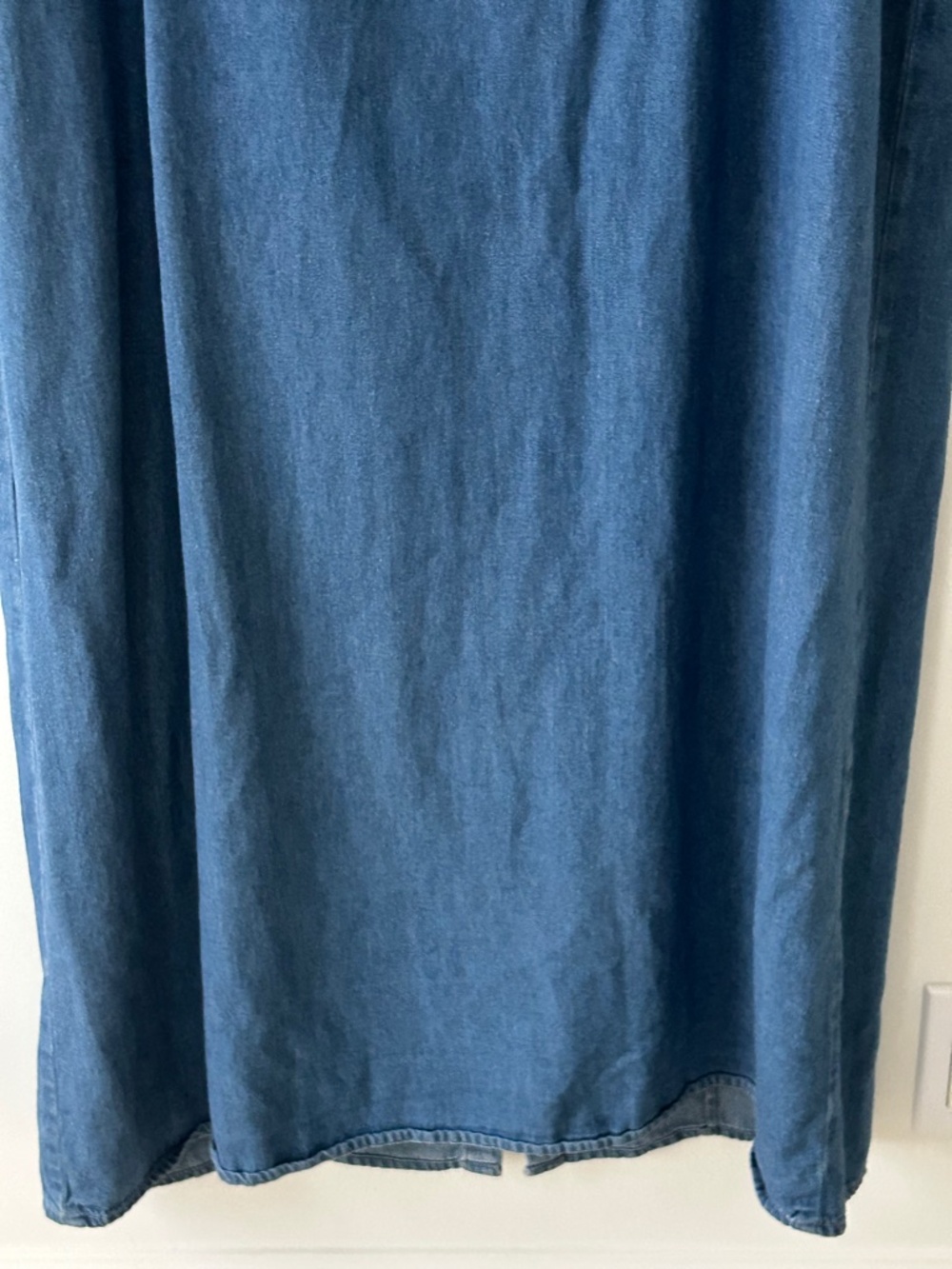 Cherokee 100% Cotton Denim Button Up Maxi Dress - Picture 12 of 13